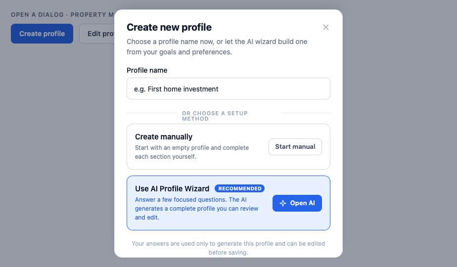AI Profile Wizard